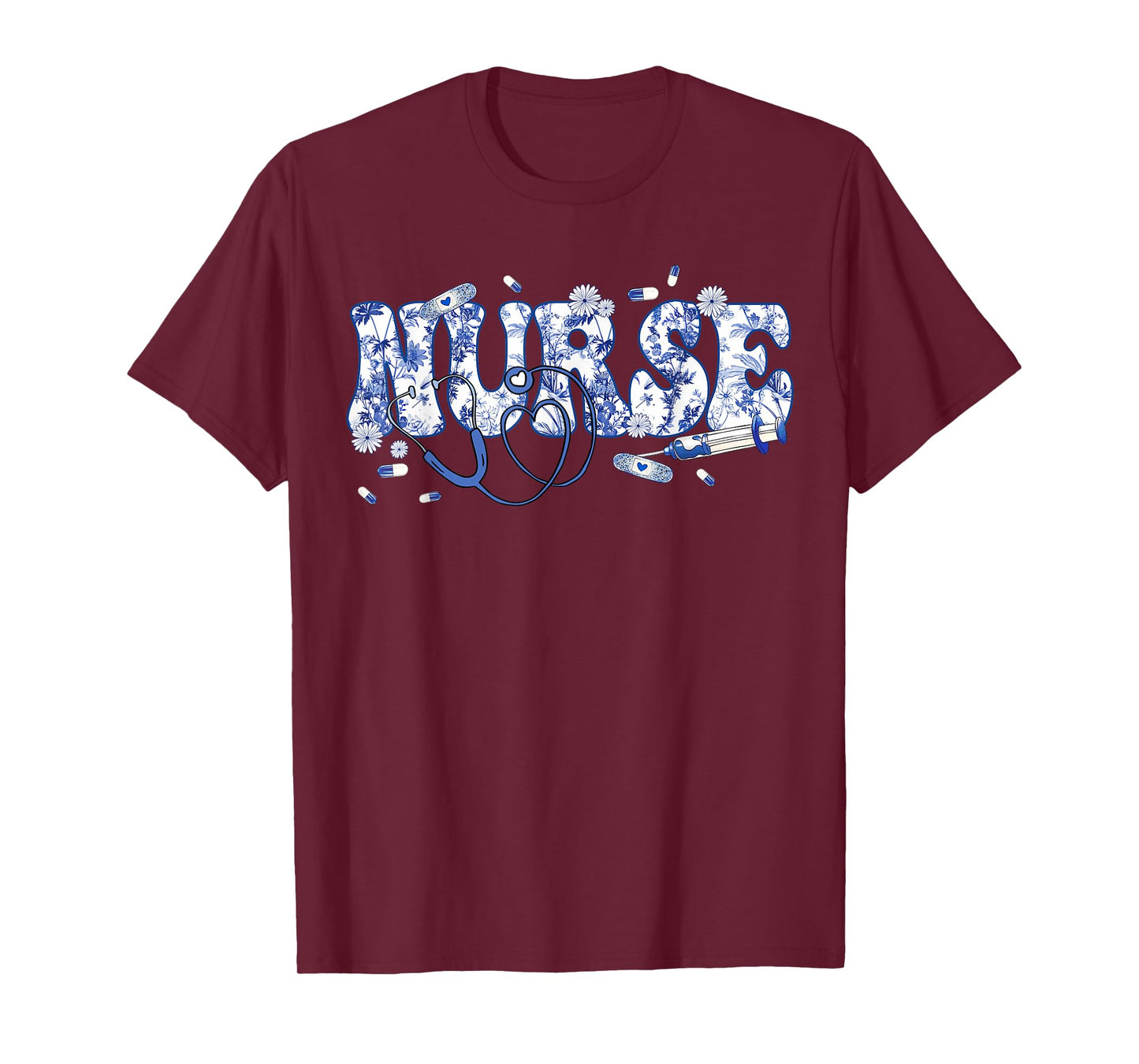 Nurse Shirt Women Girl Nurse Life Nurse Week Nursing Floral T-Shirt