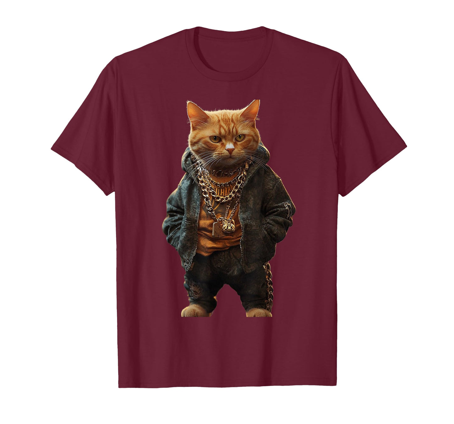 Thug Gangster Life Cat For Hip Hop Fans Meme and Cat lovers T-Shirt for Men Women Girls Kids
