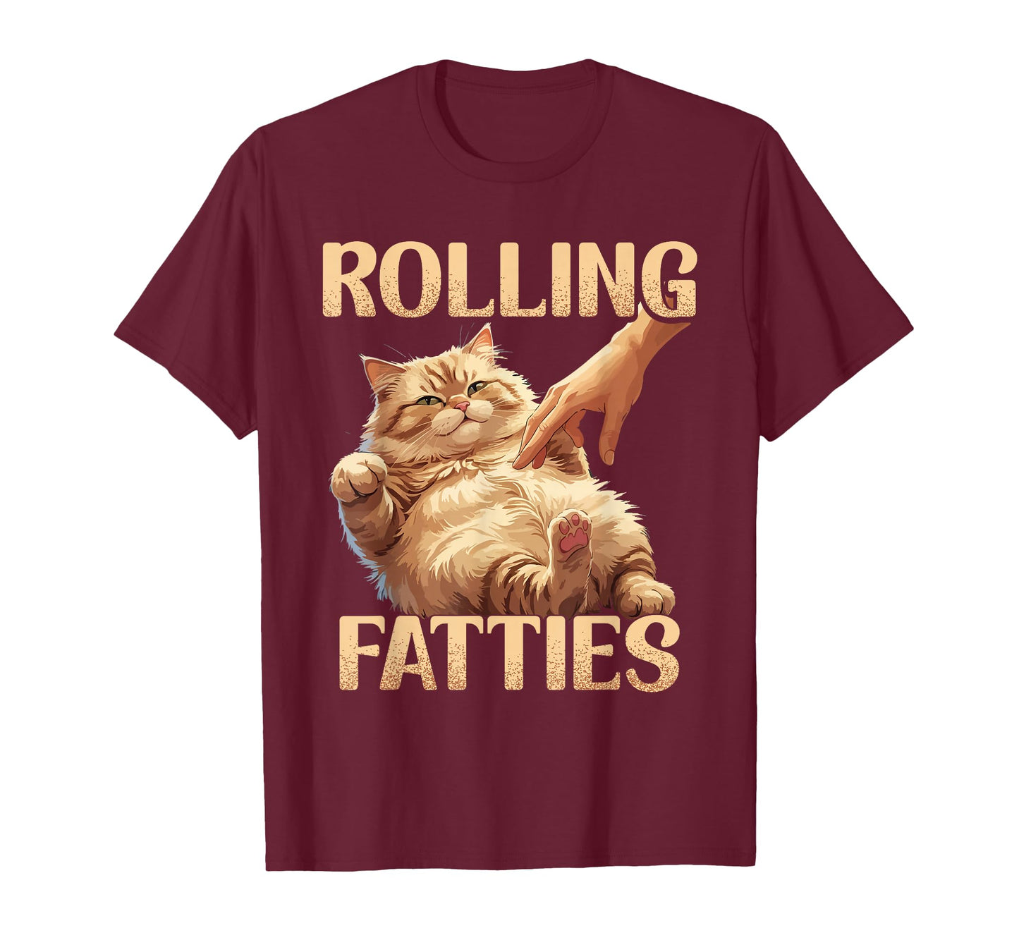 Funny Rolling Fatties Cat T-Shirt