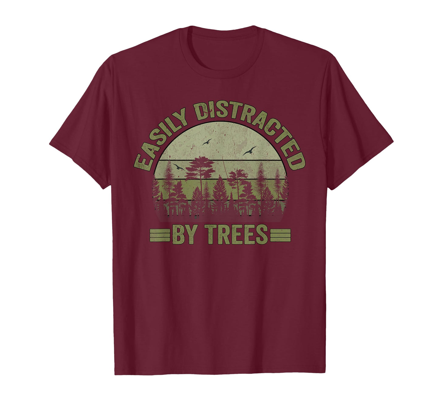 Easily Distracted By Trees wildlife nature vintage forest T-Shirt