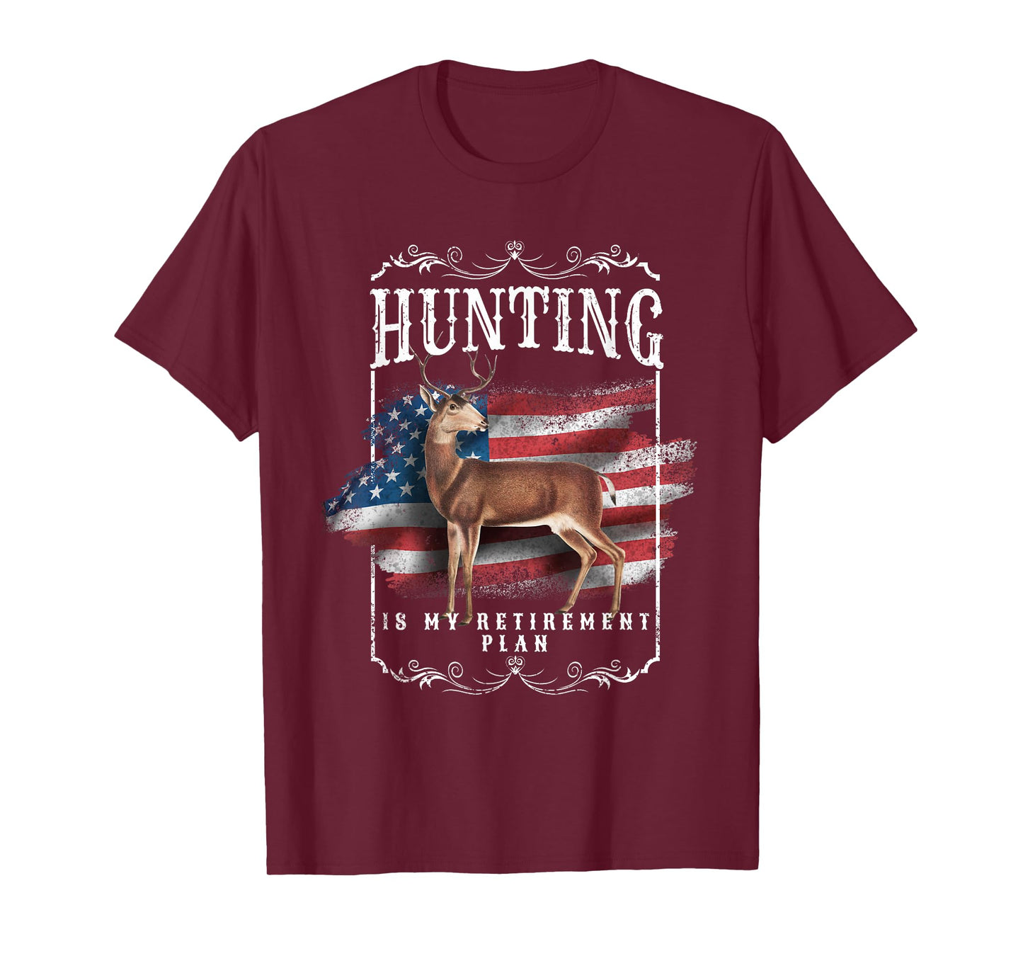 Funny Dad Retired Grandpa Hunting is My Retirement Plan T-Shirt