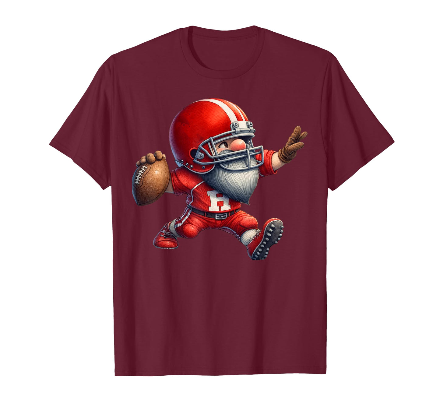 Funny American Football Gnome Graphic For Football Season T-Shirt