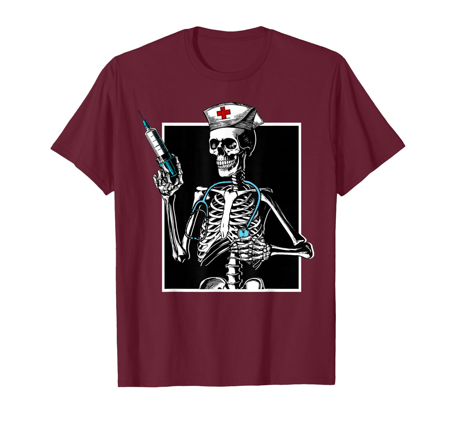 Halloween Skeleton ER Nurse Funny Nursing Student Spooky RN T-Shirt