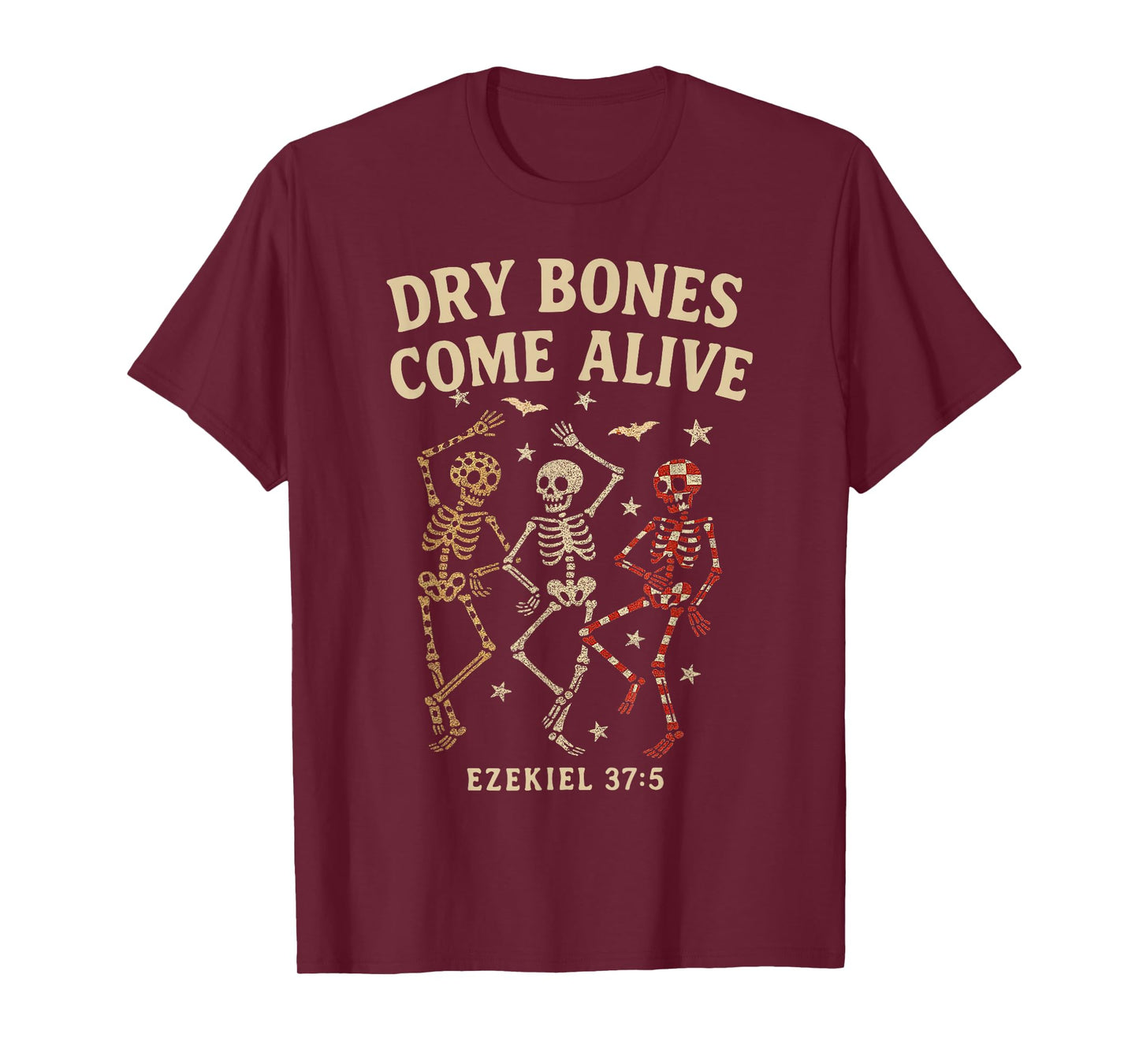 Dancing Skeleton Dry Bones Come Alive Christian Halloween T-Shirt