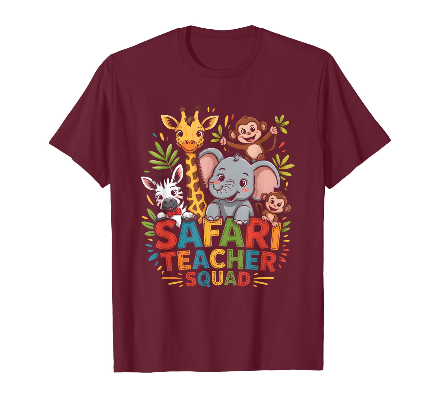 Safari Teacher Squad Guides Quietly Through Wildlife Animal T-Shirt