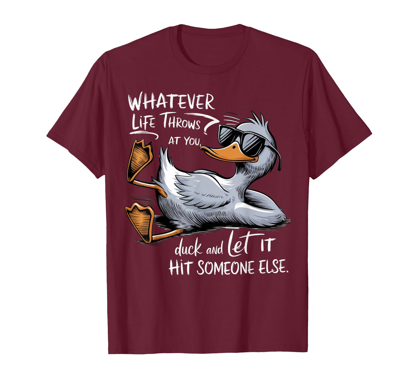 Funny Duck Graphic Tee Birthday Gift for Dad Sarcastic T-Shirt