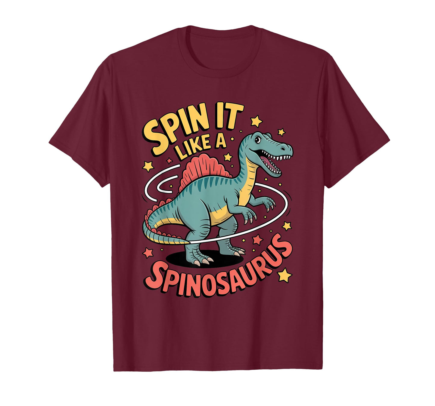 Spin It Like A Spinosaurus Jurassic Era Dino Design T-Shirt