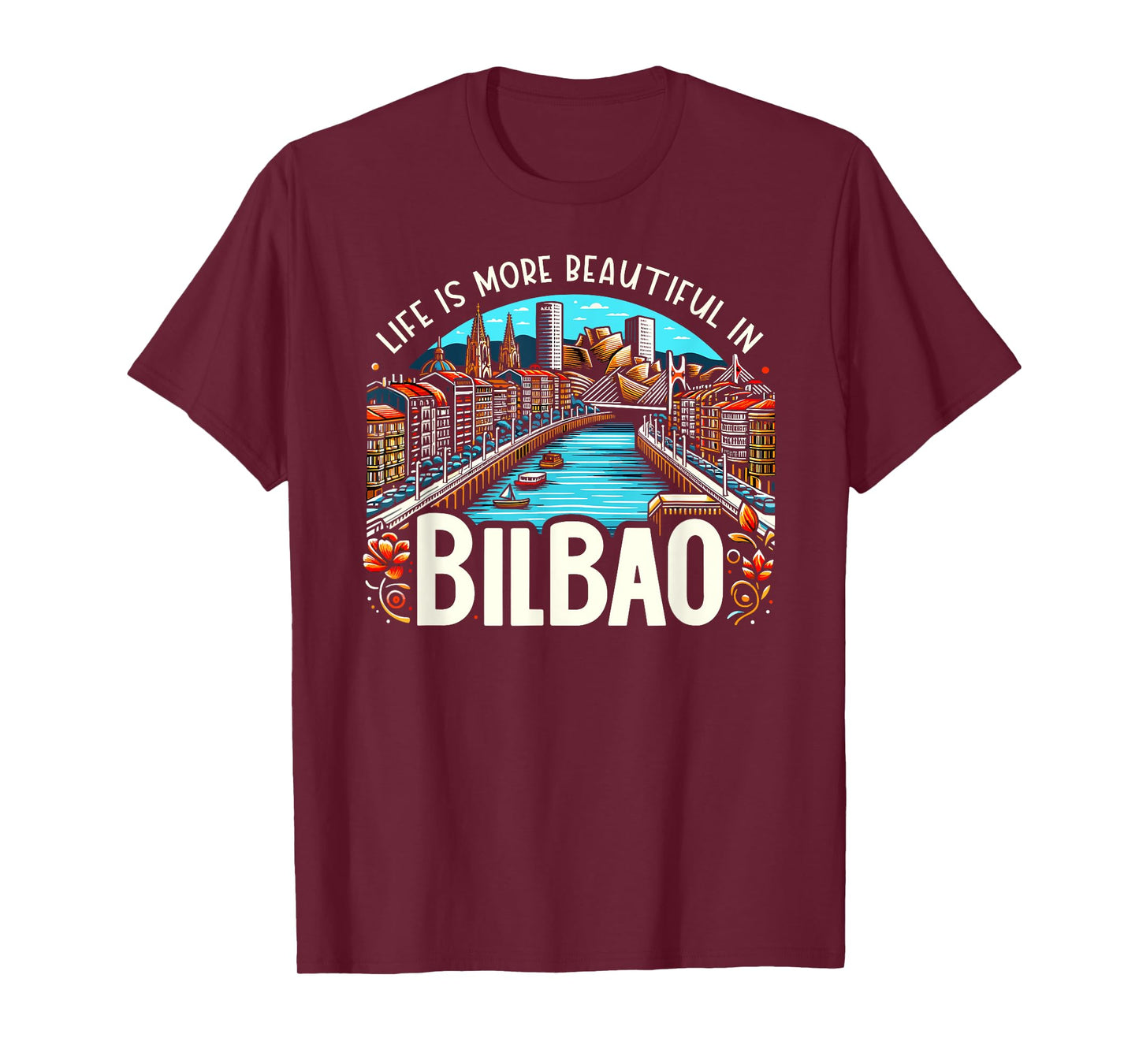 Bilbao Spain Travel Vacation I Love Bilbao Skyline T-Shirt