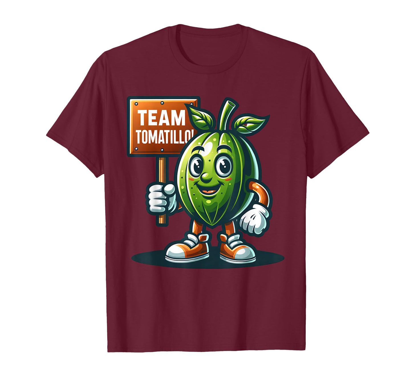 Team Tomatillo, Mexican Husk Tomato Mascot, Funny Vegetable T-Shirt