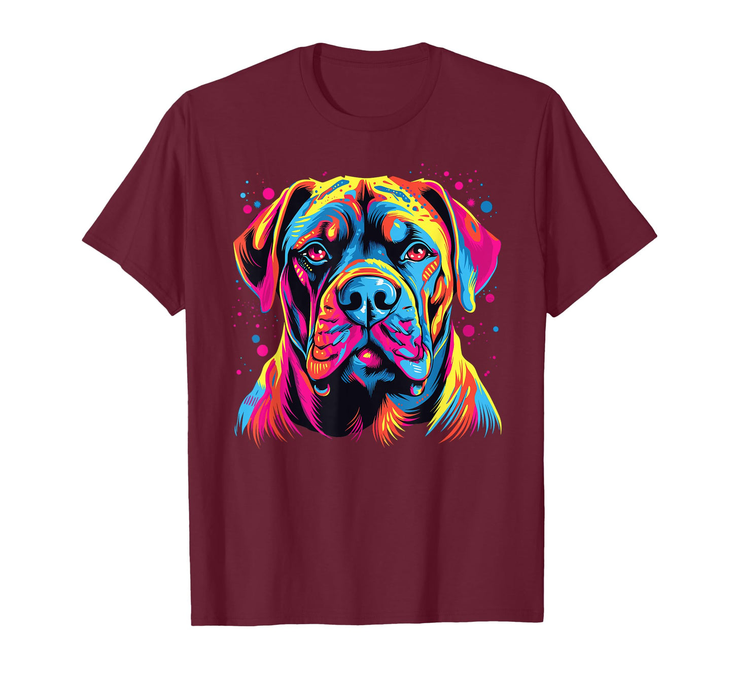 Watercolor Colorful Boerboel Dog Men Women Girls Kids T-Shirt
