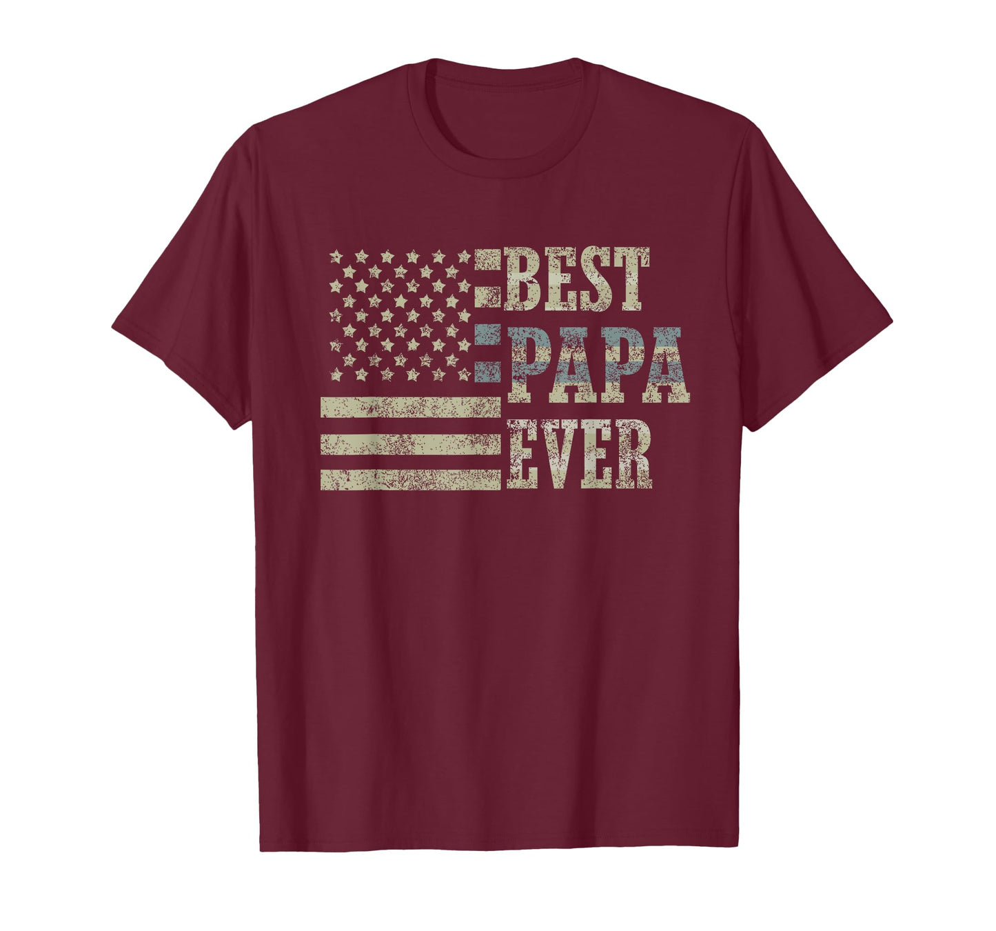 Best Papa Ever American Flag USA Flag T-Shirt