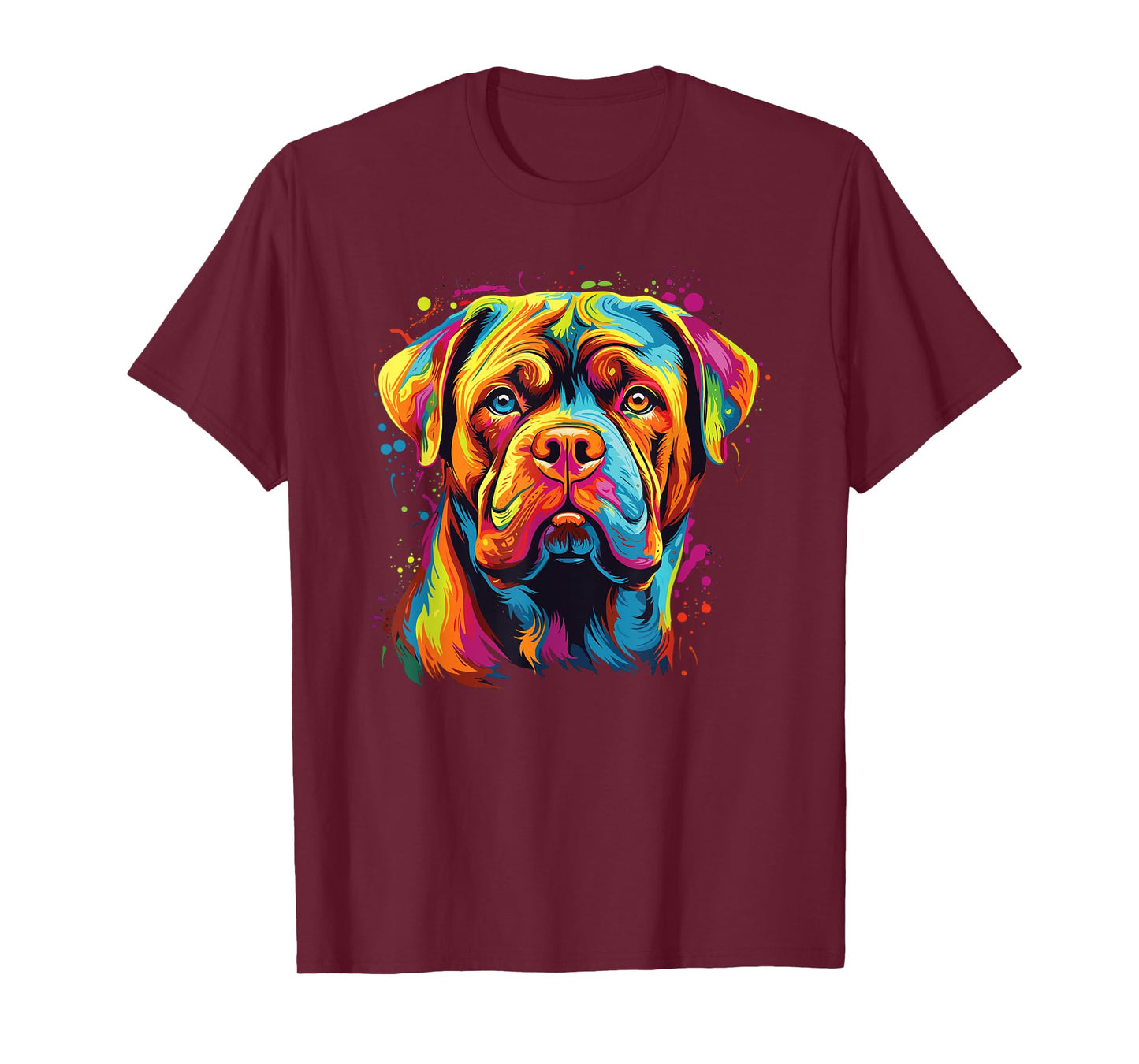 Watercolor Colorful Dogue De Bordeaux Dogs T-Shirt