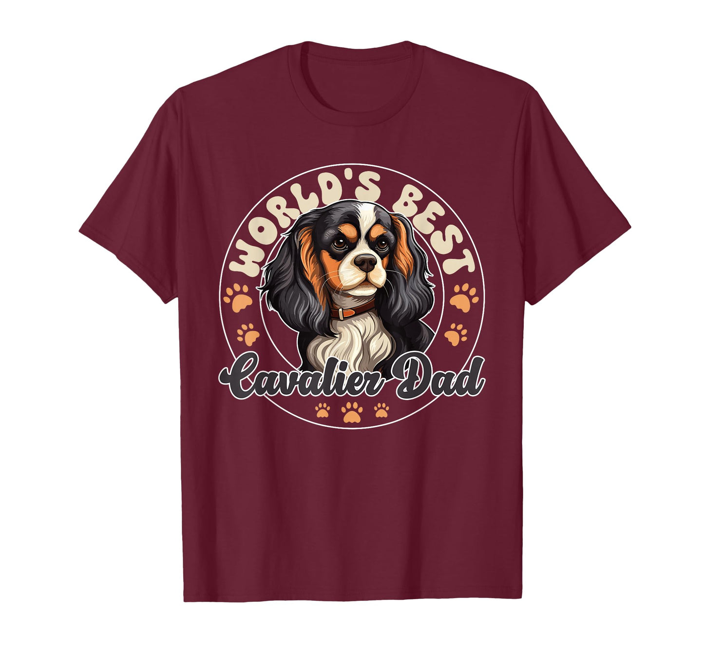 Cavalier King Charles Spaniel Dog World's Best Cavalier dad T-Shirt