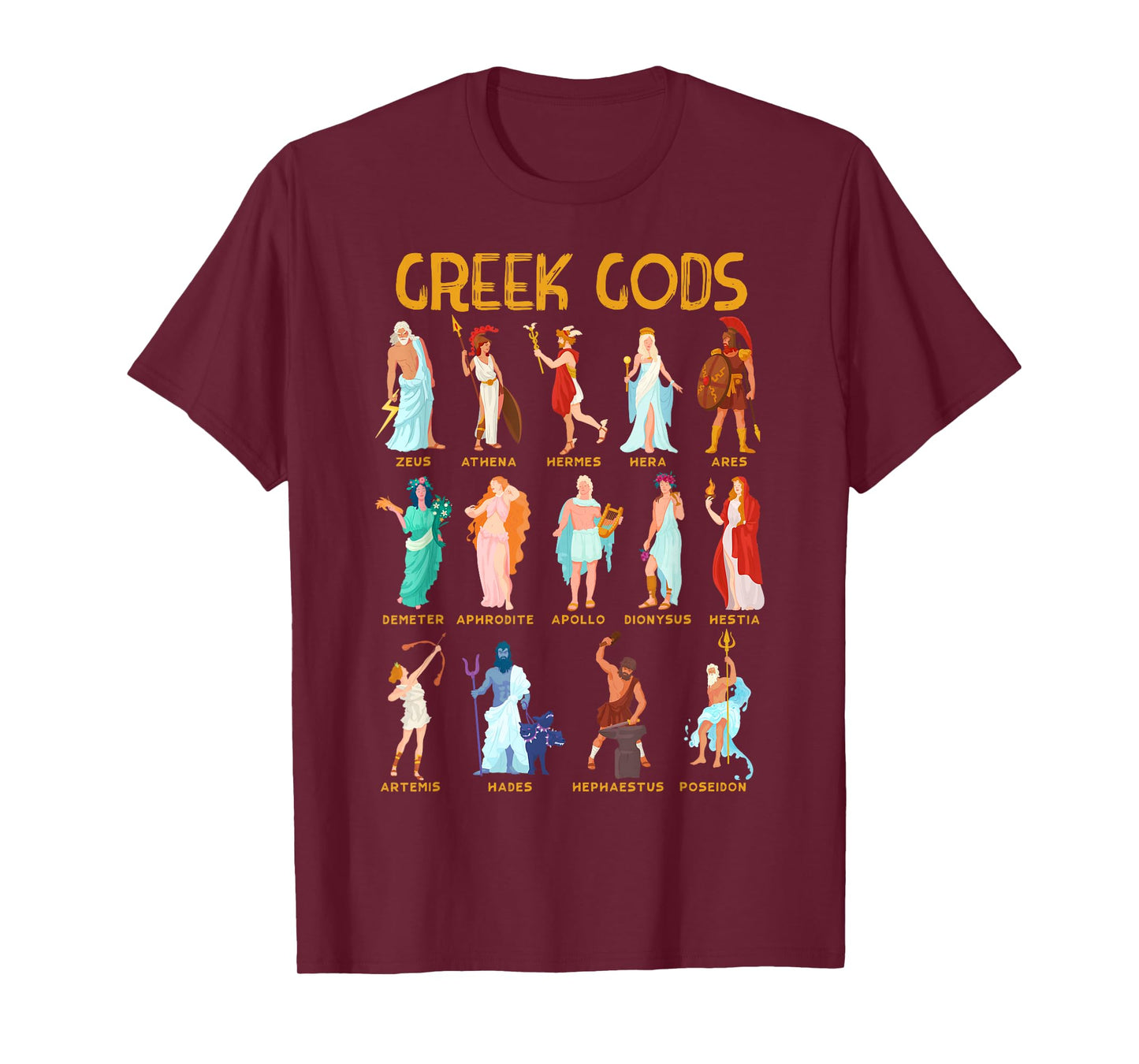 Olympians Ancient Greek Gods Greek Life Greek Mythologist T-Shirt