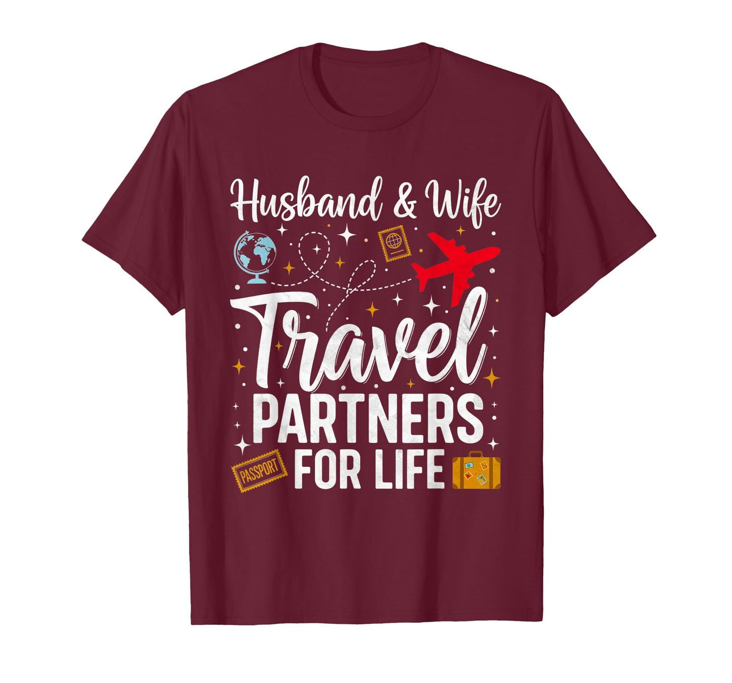 Couple Matching Husband and Wife Travel Partners for Life T-Shirt