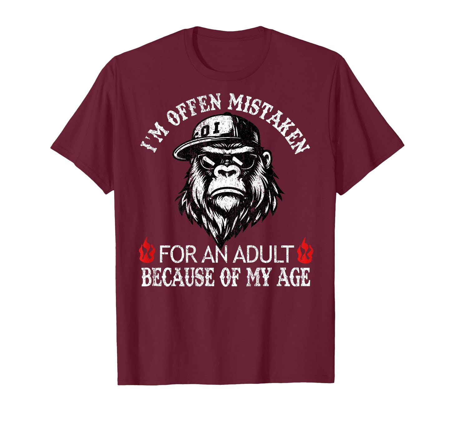 I'm Often Mistaken for an Adult Because of My Age Monkey T-Shirt