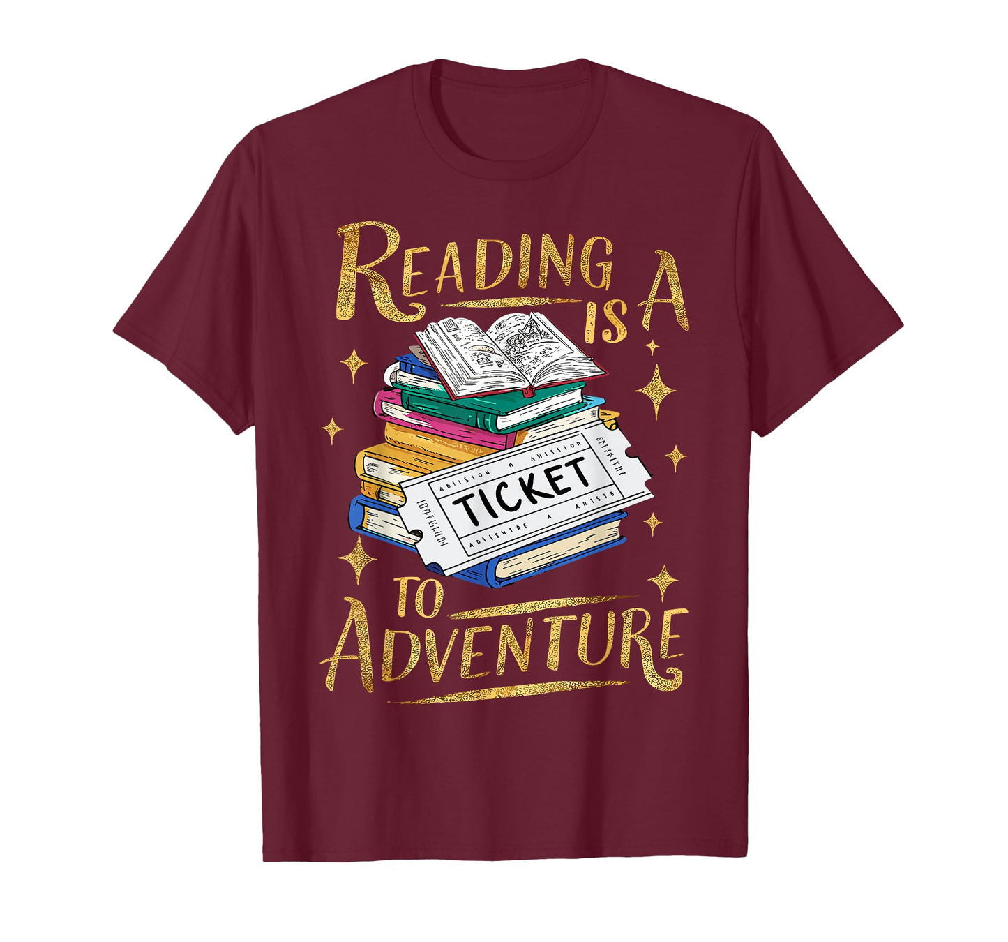 Book Adventure Library Student Teacher Book Men Women Girls Kids T-Shirt
