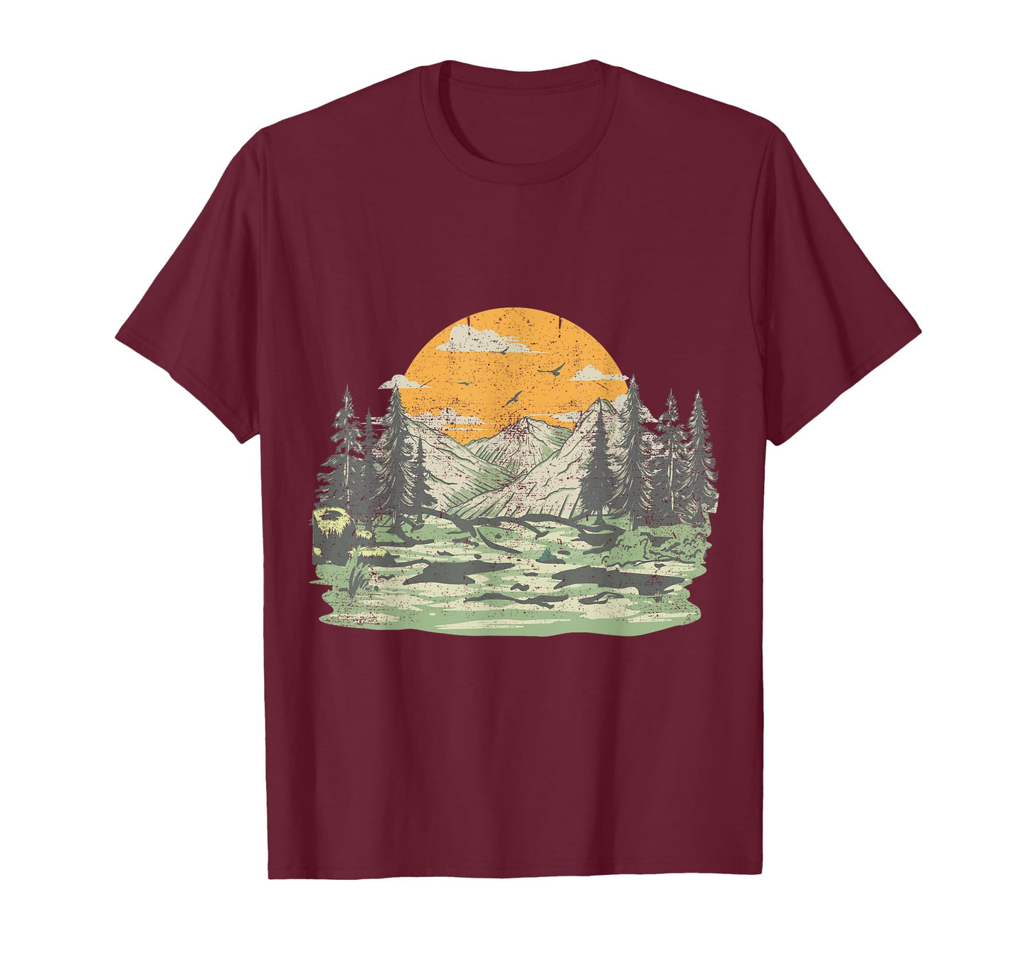 Outdoor Tree Nature Lover Wildlife Retro Forest T-Shirt