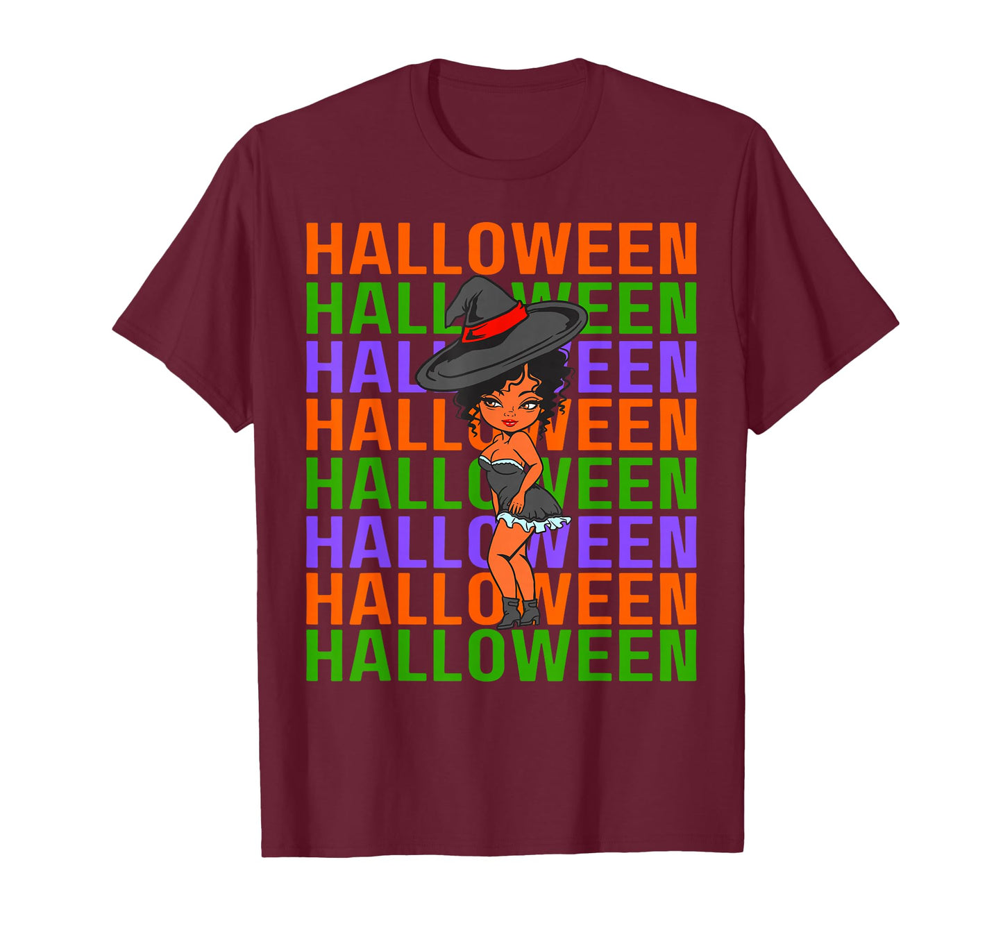 Funny Melanin Halloween Black Girl Magic Witches T-Shirt