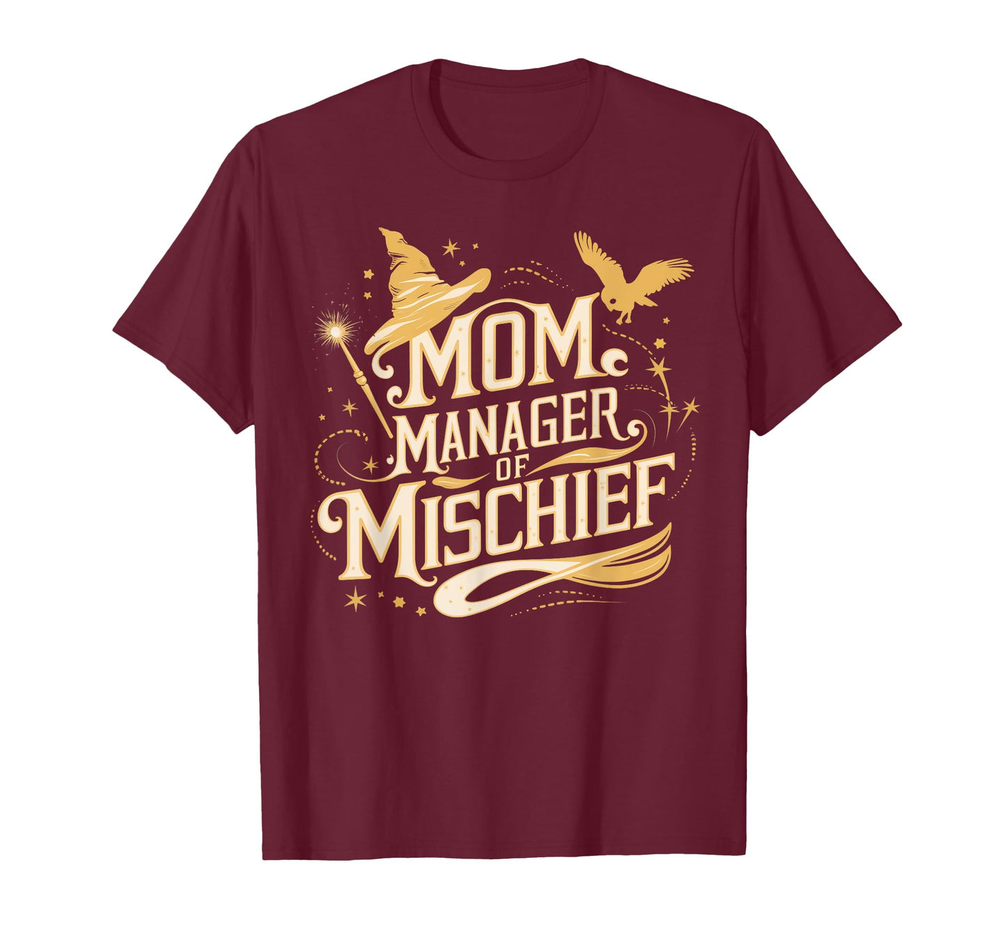 Mom Manager of Mischief Magic Themed Funny Tee T-Shirt