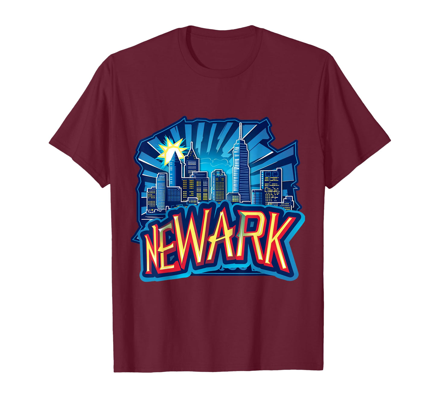 Newark New Jersey NJ Downtown Skyline City Pride Urban Vibes T-Shirt