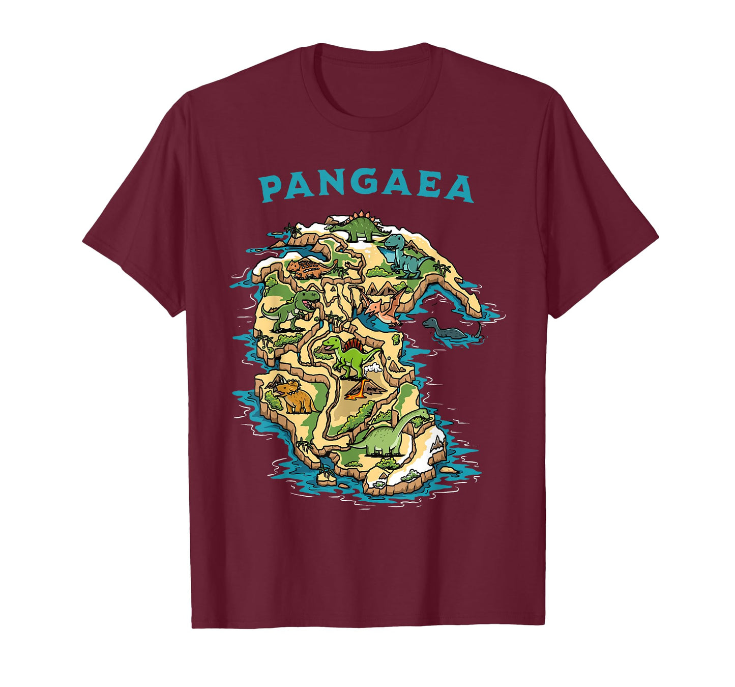 Reunite Pangaea Dinosaurs World Map Earth Funny Geology T-Shirt
