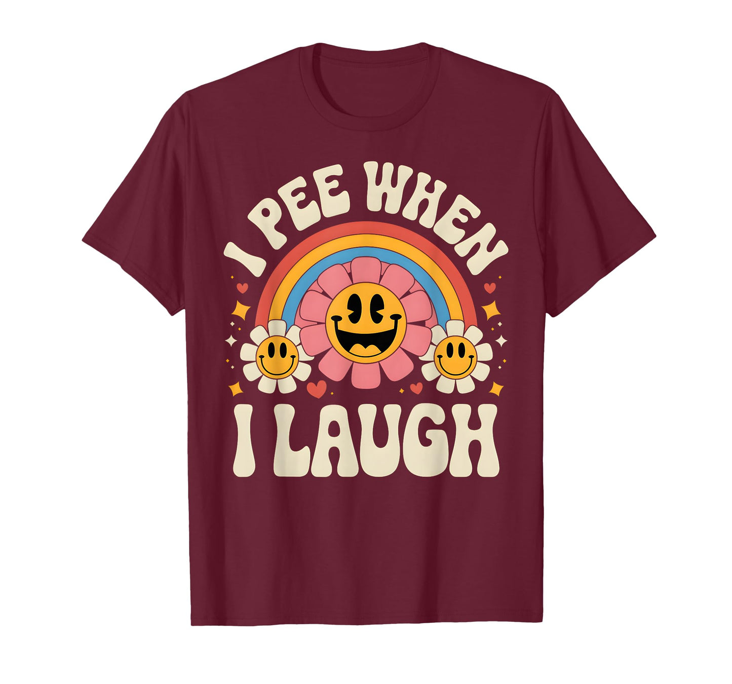 Funny Hilarious I Pee When I Laugh Retro Humor for Adults T-Shirt