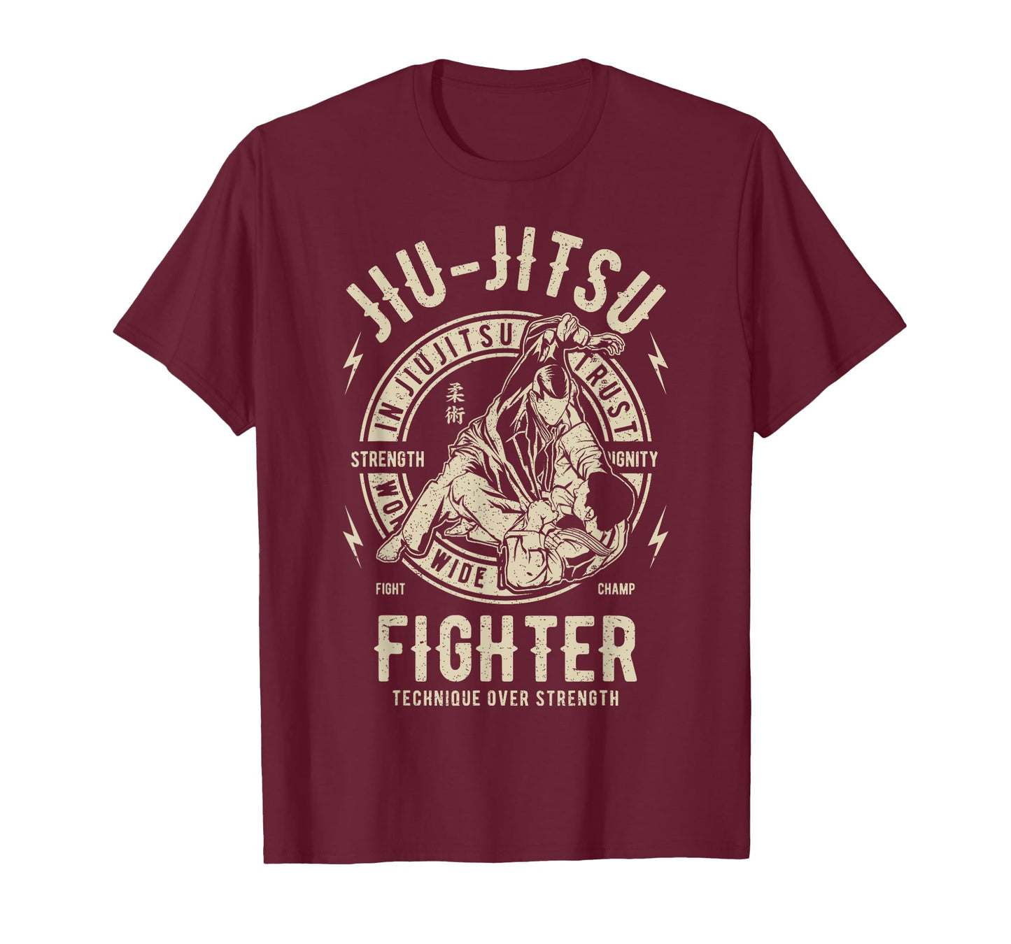 Jiu Jitsu Fighter Technique Over Strength T-Shirt