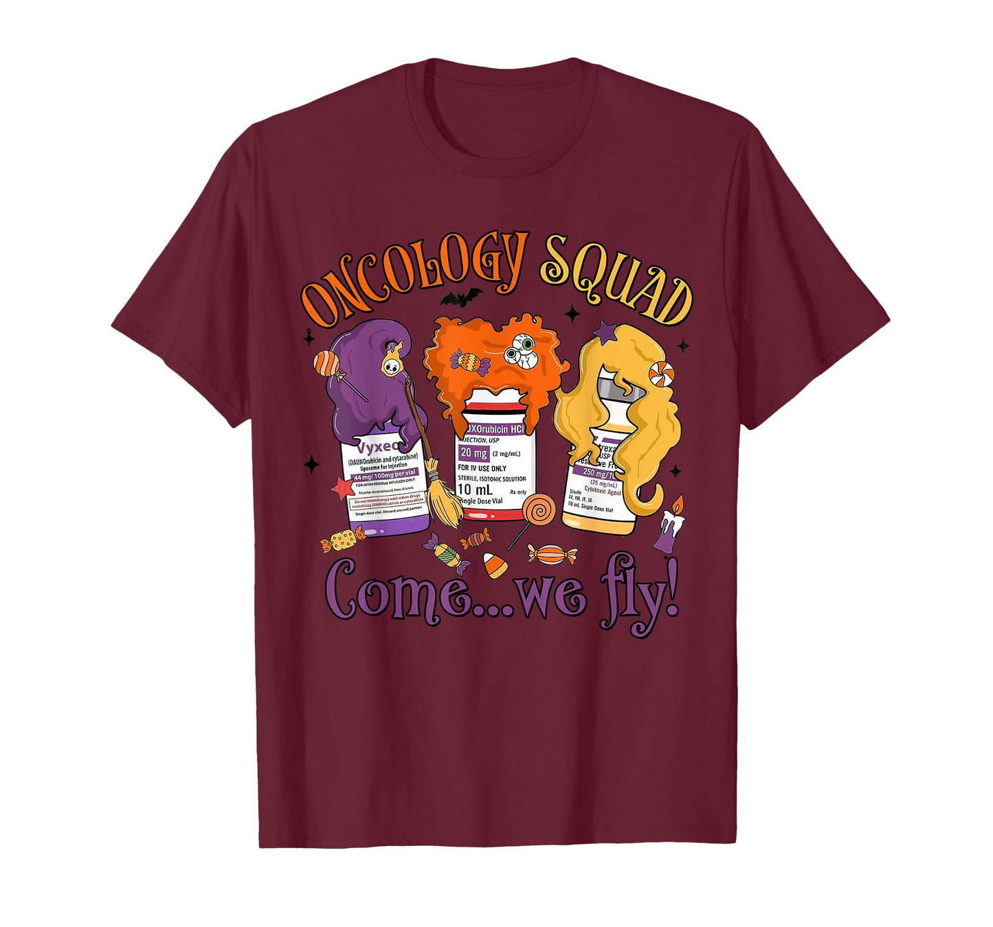 Oncology Nurse Halloween, Pediatric Oncology,Oncology Squad T-Shirt