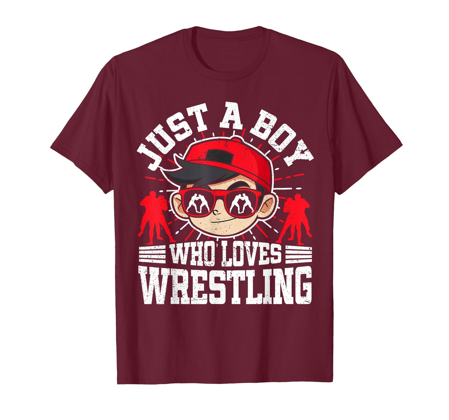 Just A Boy Who Loves Wrestling, Boys & Kids, Wrestler T-Shirt