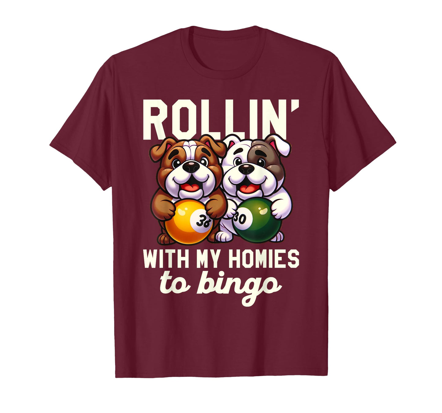 Funny Bingo Game Rollin' To Bingo Design T-Shirt