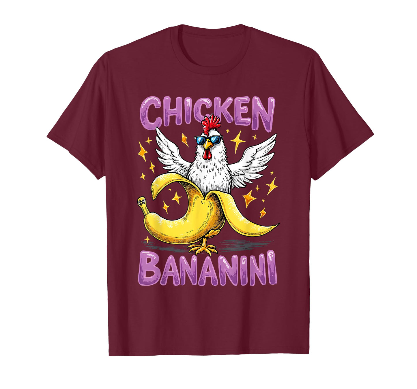 Chicken Bananini Funny Banana Chicken Cool Farm Animal Art T-Shirt