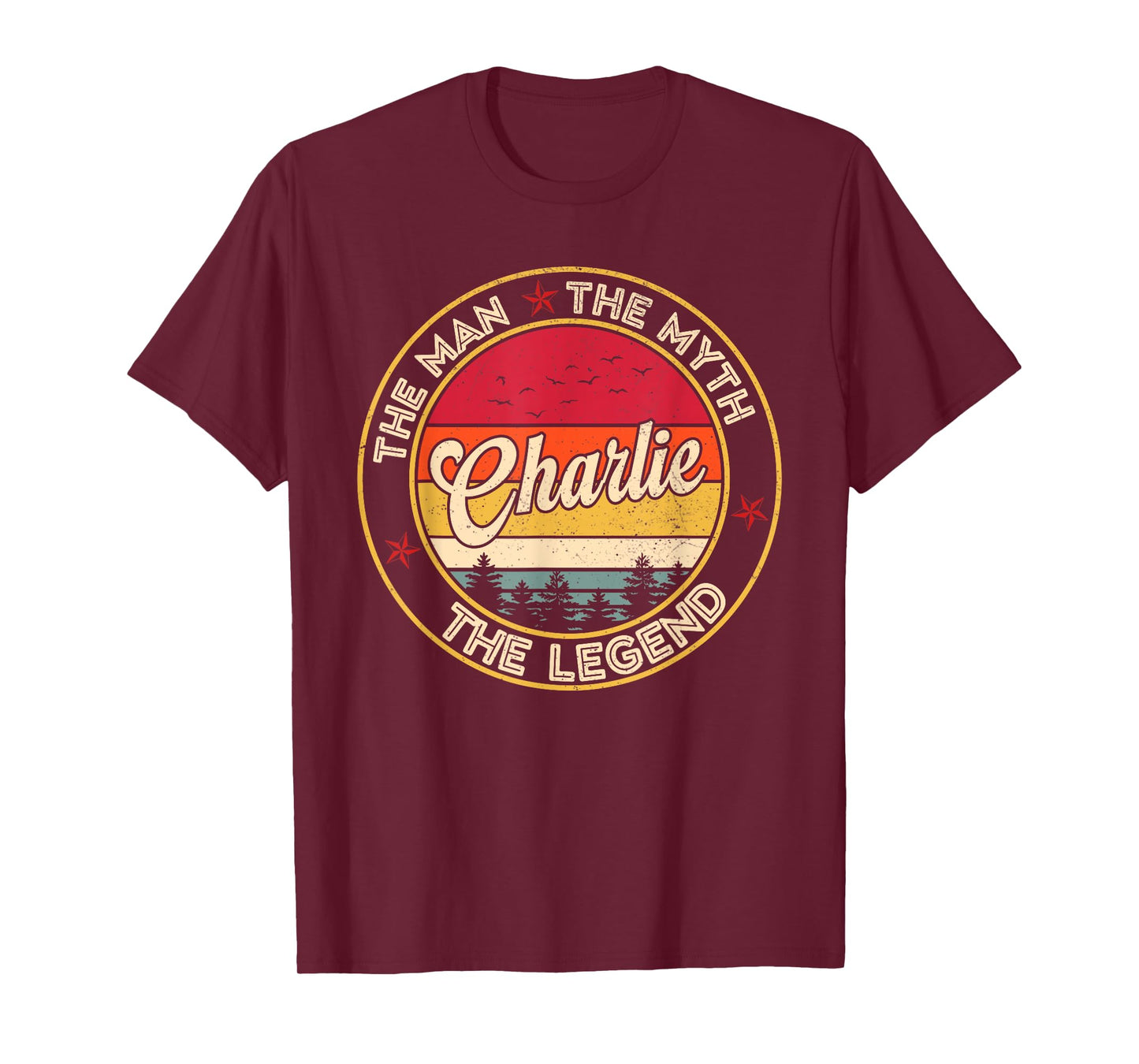 Charlie The Man The Myth The Legend Personalized Name T-Shirt