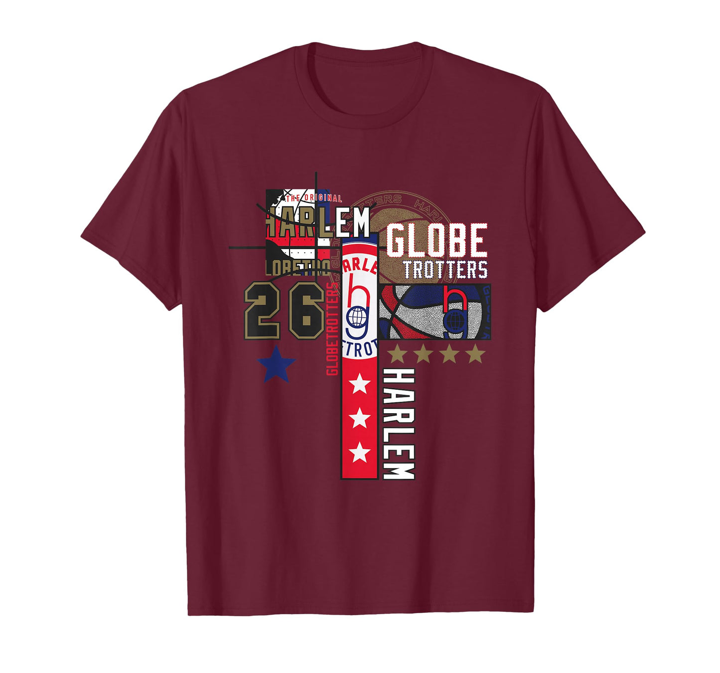 Harlem Globetrotters Logo Trickshot Masters Basketball Fan T-Shirt