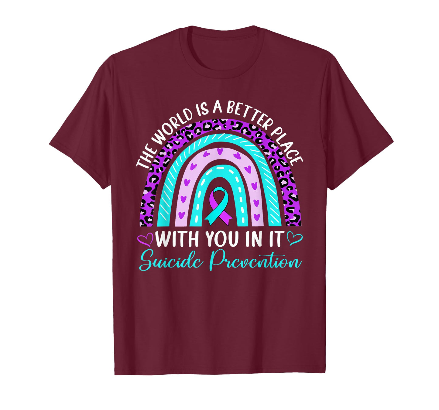Vintage Rainbow Suicide Prevention Awareness Men Women T-Shirt
