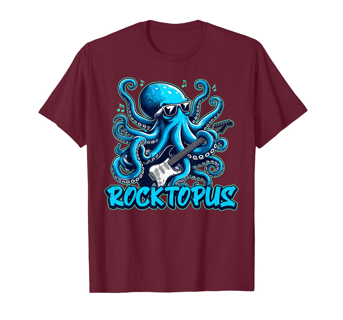 Rocktopus Cool Octopus with Guitar Music Lover T-Shirt