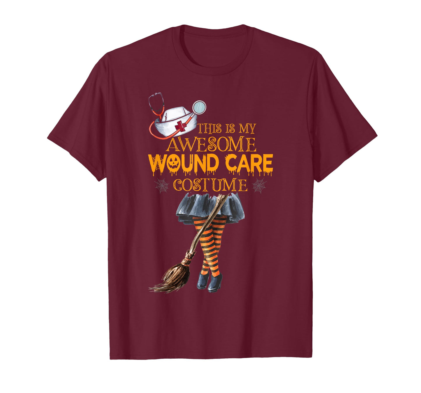 Wound Care Nurse Costume Witch Halloween Nurse T-Shirt