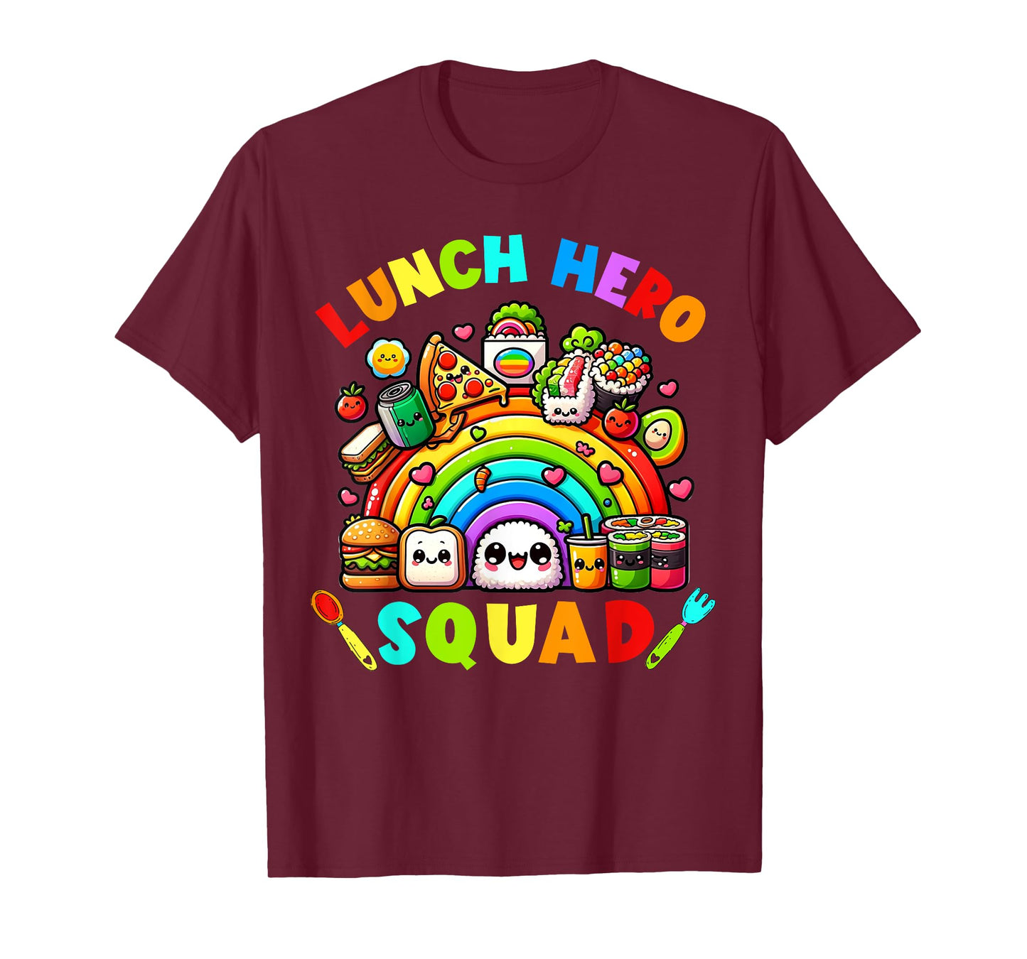 School Lunch Lady Squad a Food team Rainbow lunch hero squad T-Shirt