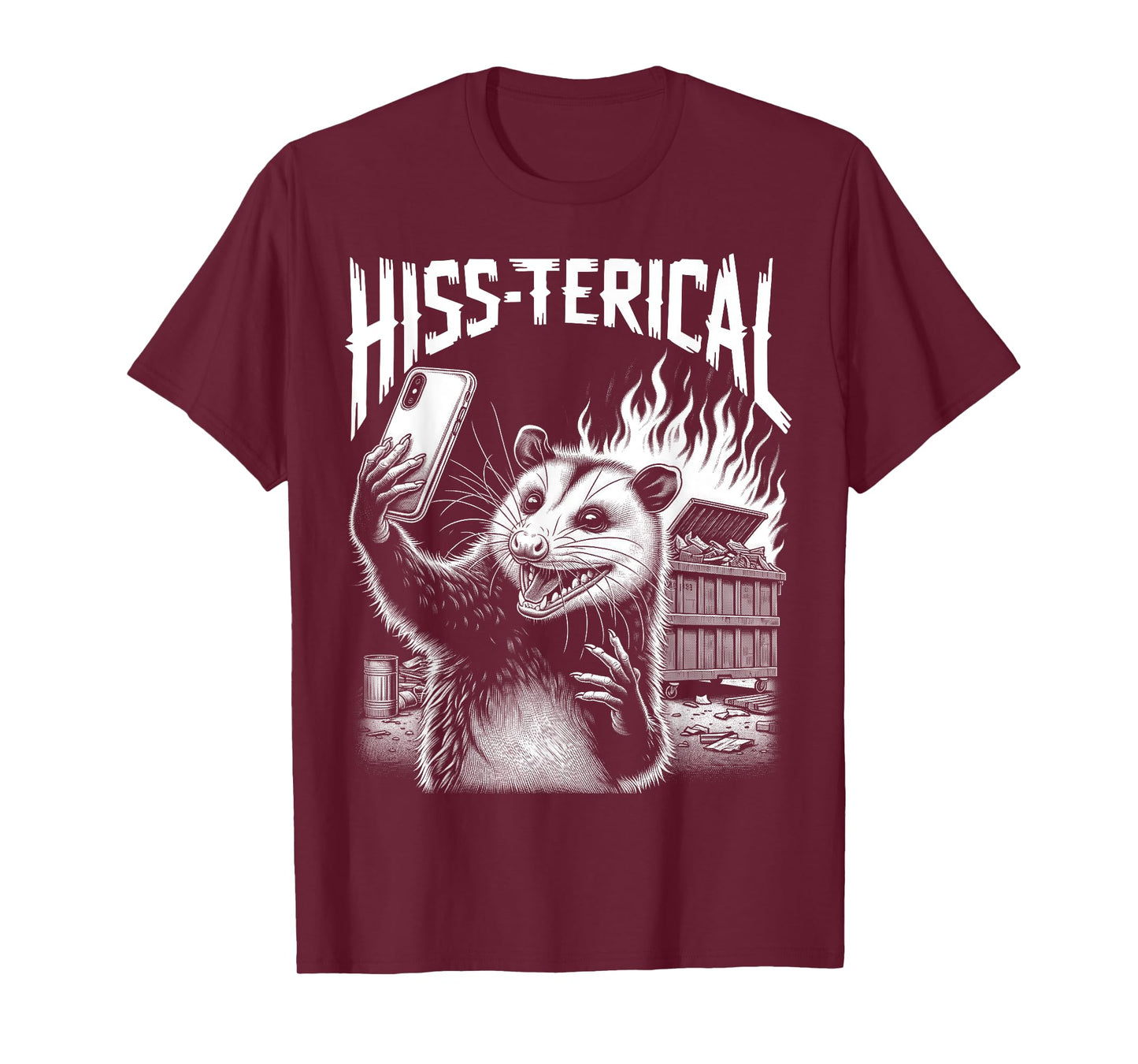 Opossum Funny Hiss-terical Selfie Meme Possum Graphic T-Shirt
