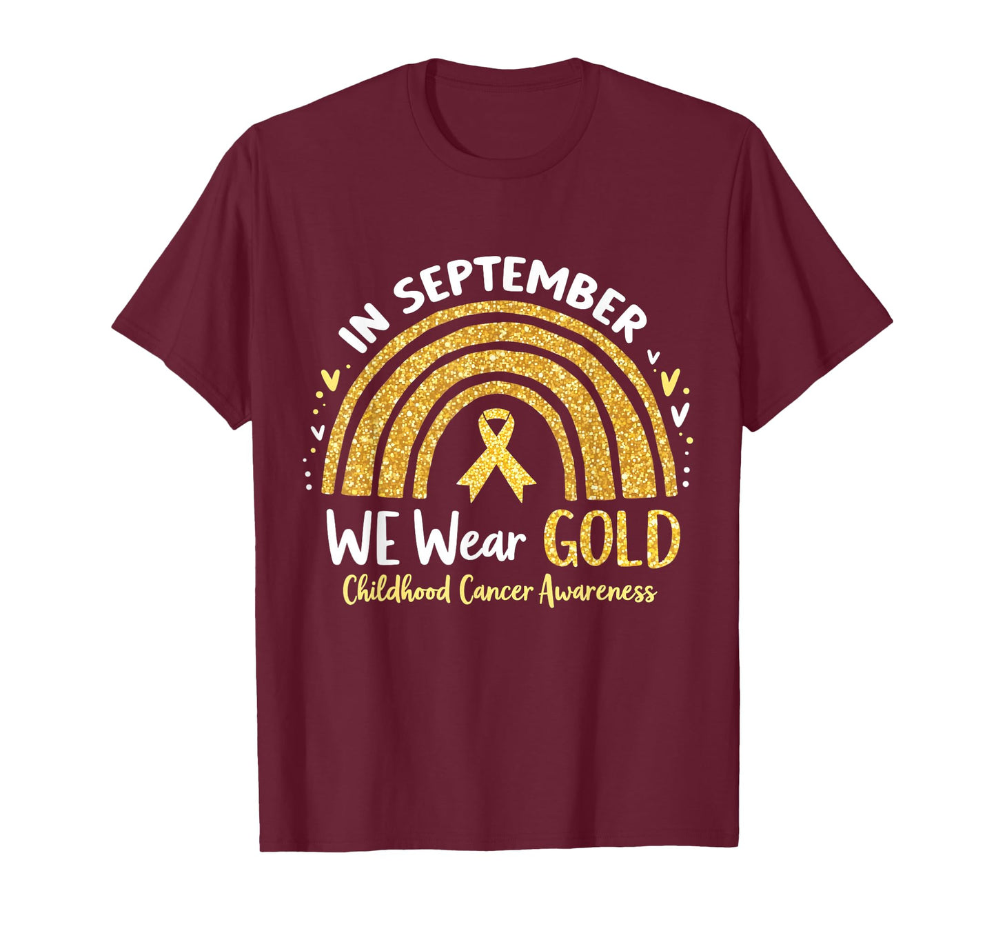 in September We Wear Yellow Childhood Cancer Awareness T-Shirt