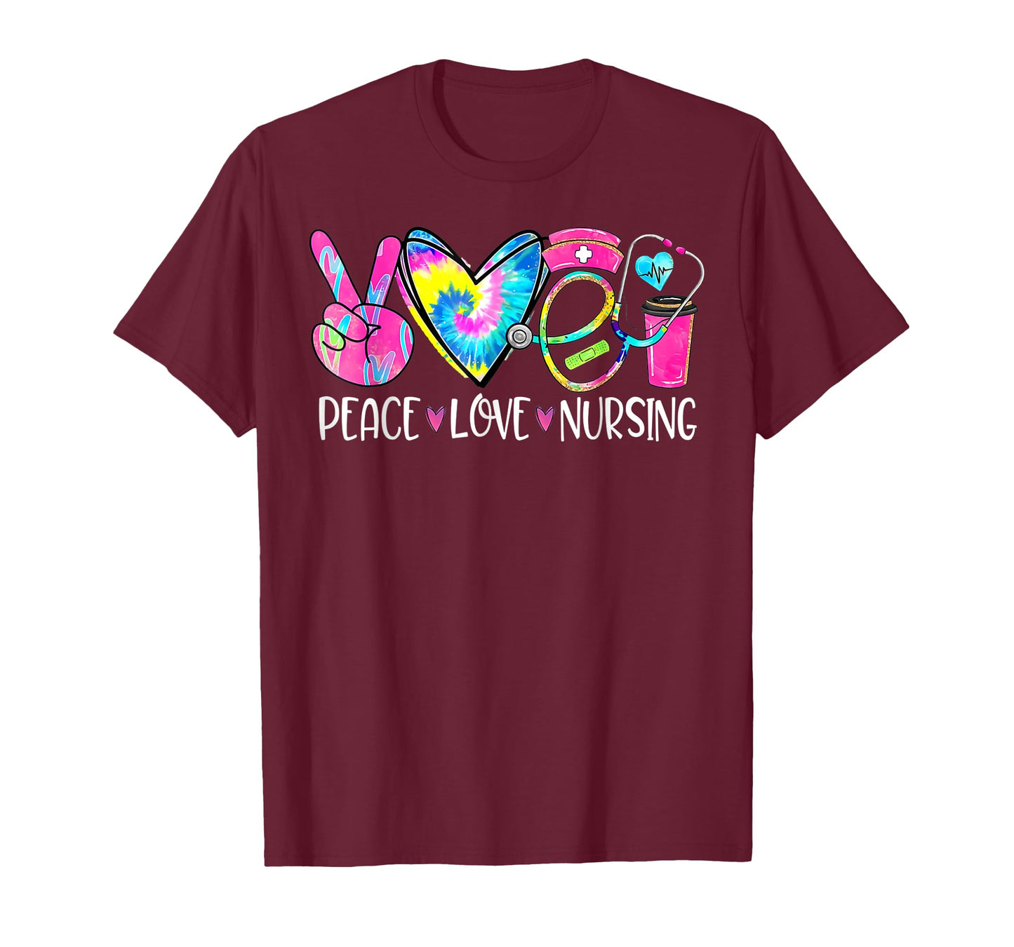 Peace Love Nursing Stethoscope Nurse Life Nurse Week 2024 T-Shirt