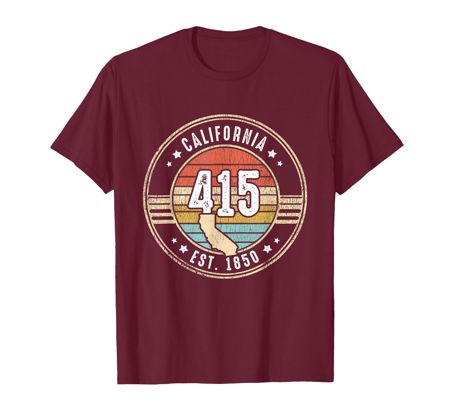 California Area Code 415 Home State Pride Souvenir T-Shirt