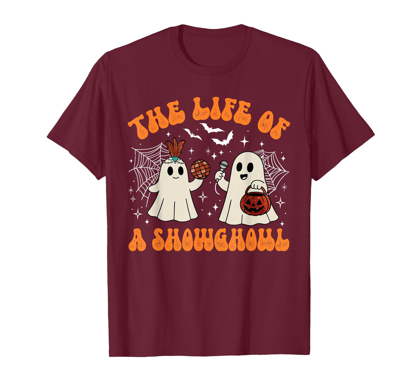 The Life of A Showghoul Cute Ghost Halloween Retro T-Shirt