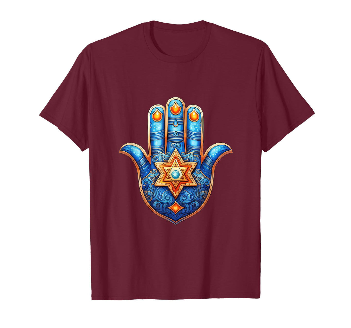 Hamsa L'Chaim Maguen David Chai Star of David Life Judaism T-Shirt