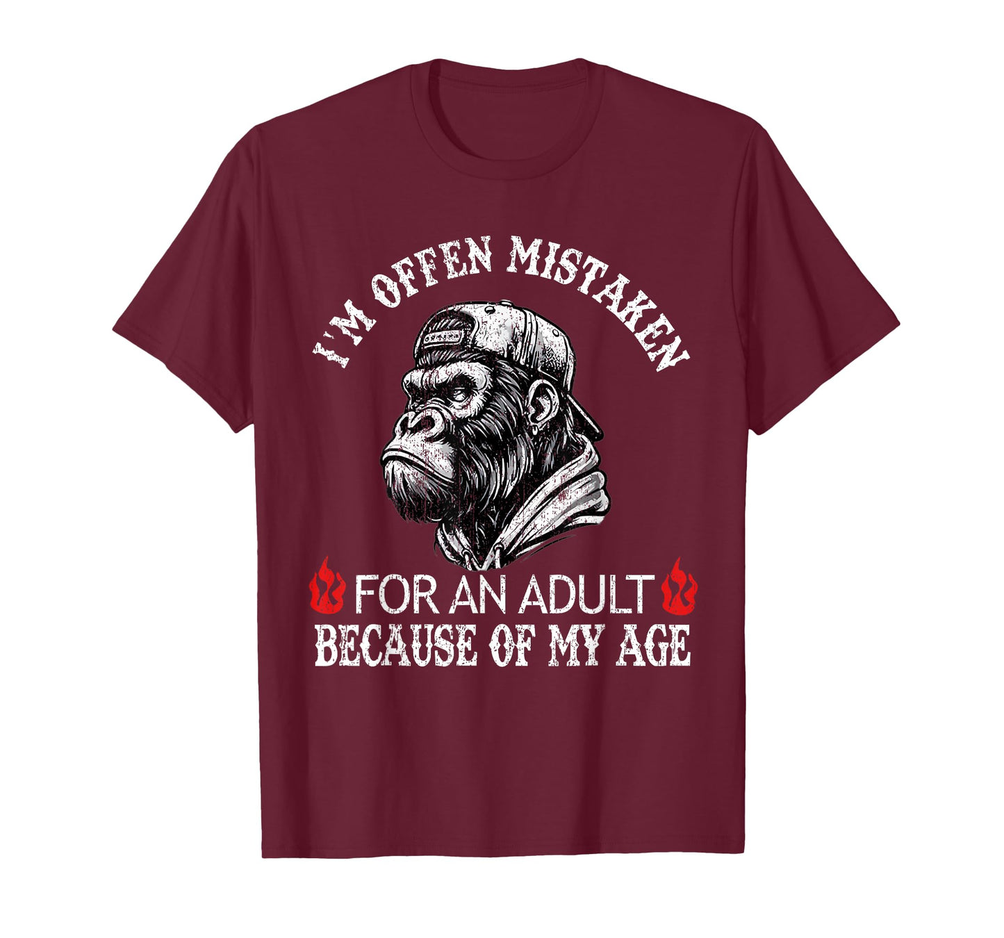 I'm Often Mistaken for an Adult Because of My Age Monkey T-Shirt