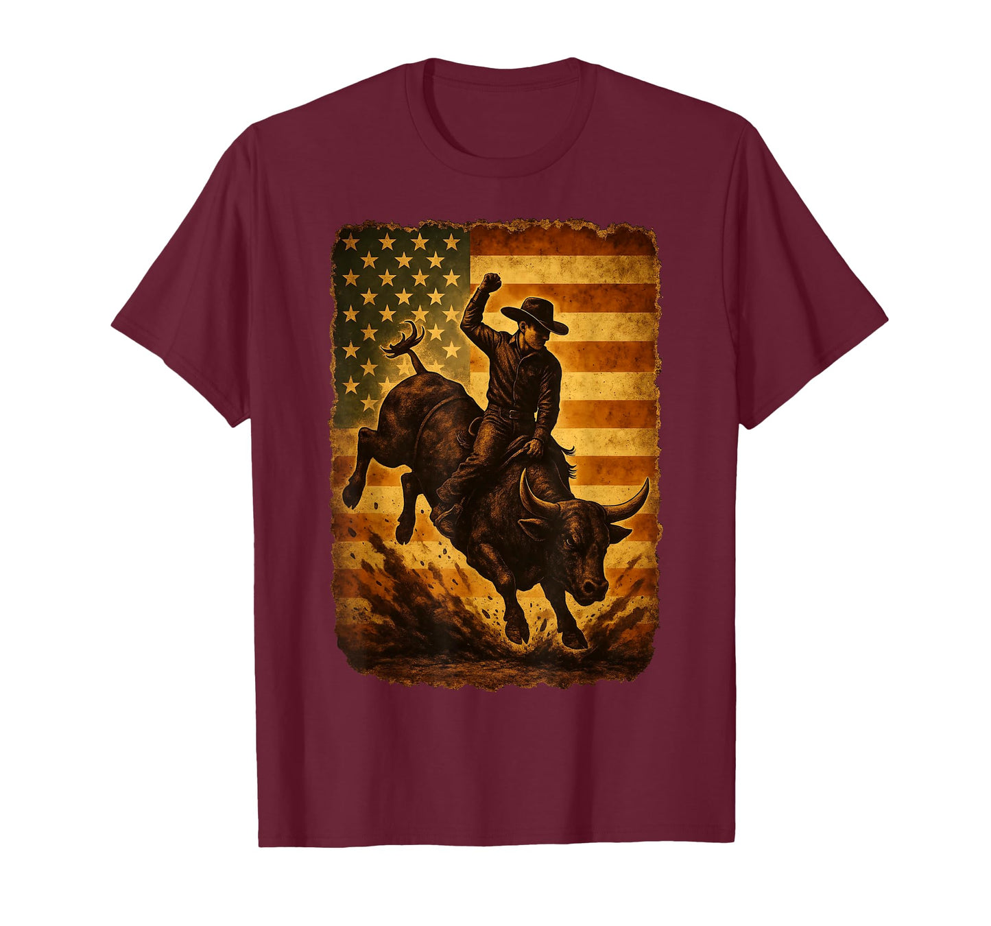 Rodeo Cowboy Bull Rider Western Rustic Gift Men Women Kid T-Shirt