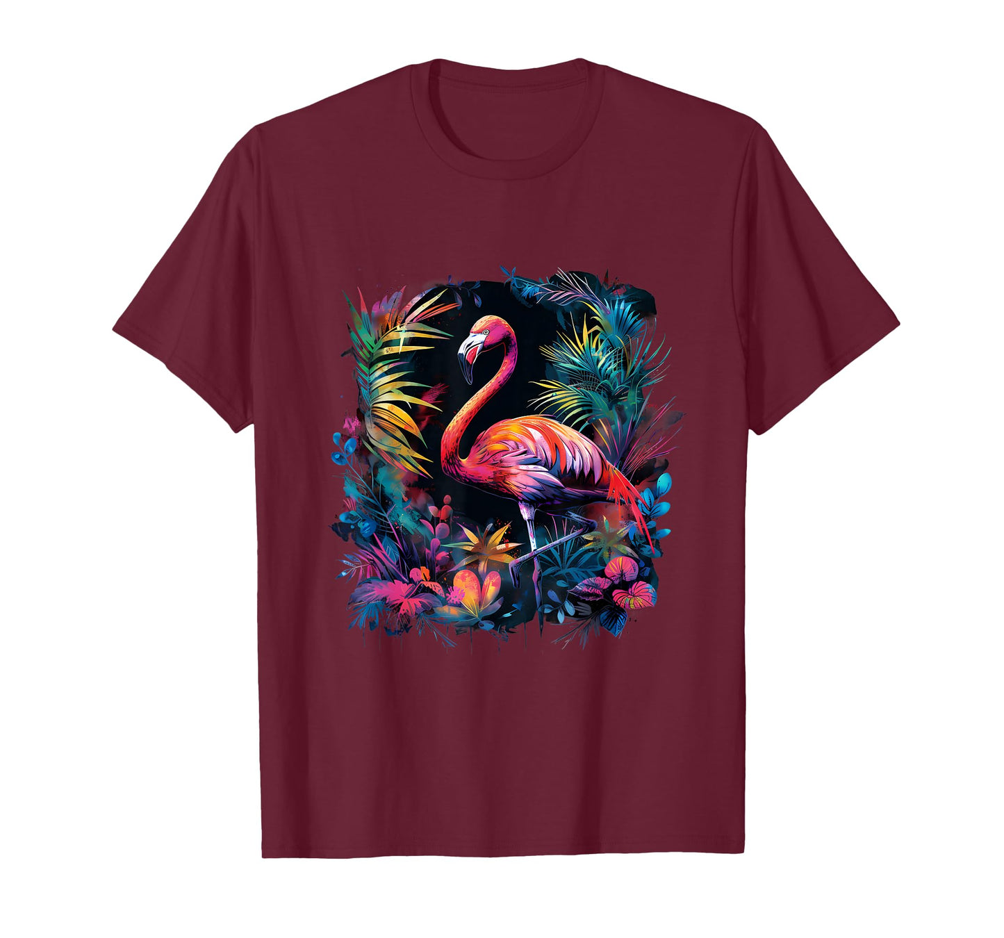 Flamingo Colourful Artwork Nature Flamingo Lover Wildlife T-Shirt