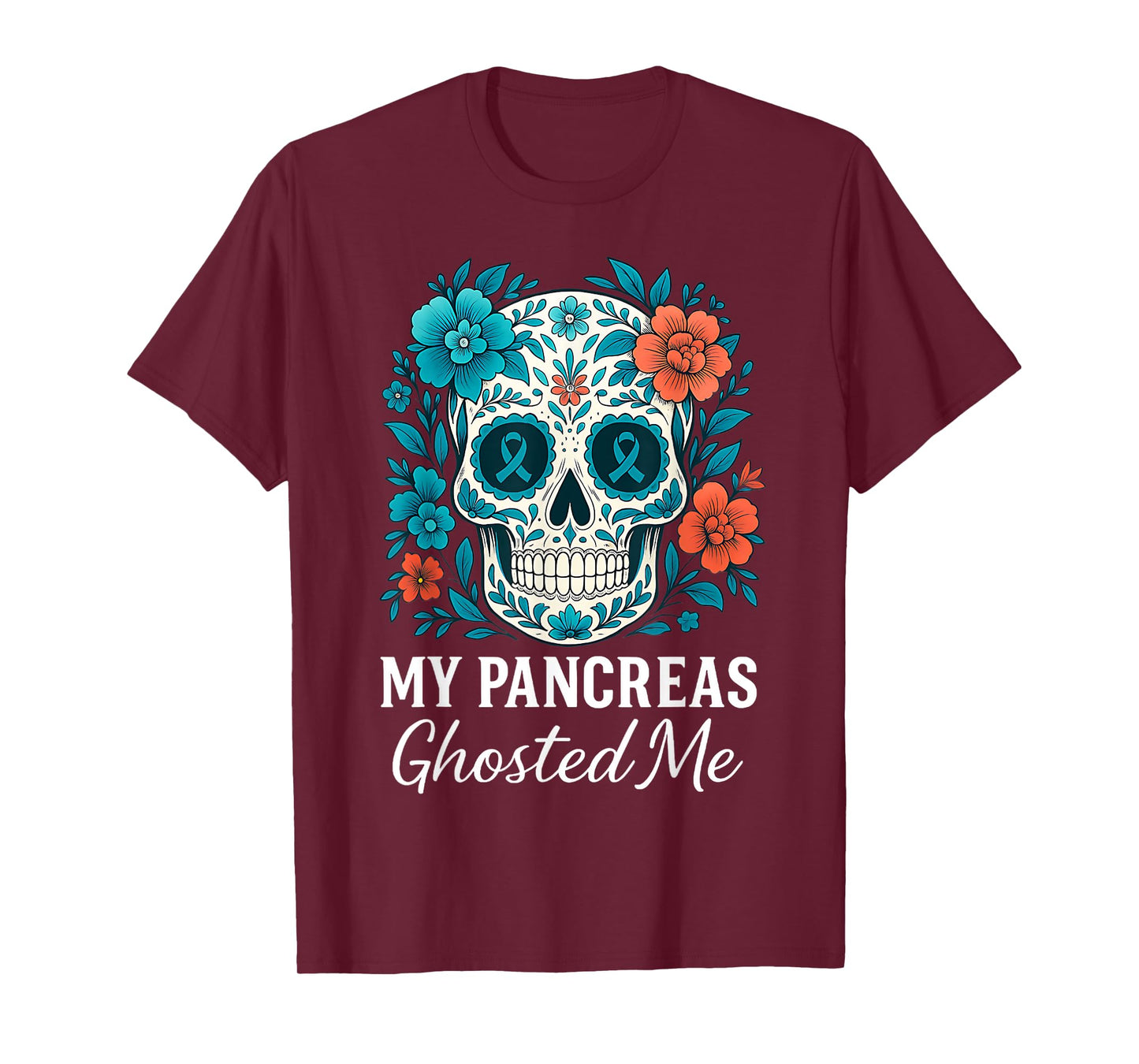 Funny Halloween Diabetes Awareness My Pancreas Ghosted Me T-Shirt