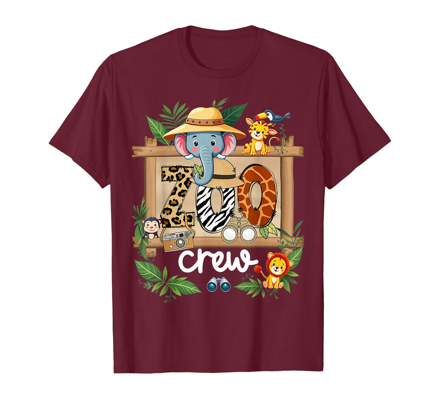 Zoo Crew Safari Wildlife Animal Zoo Keeper Matching Kids T-Shirt