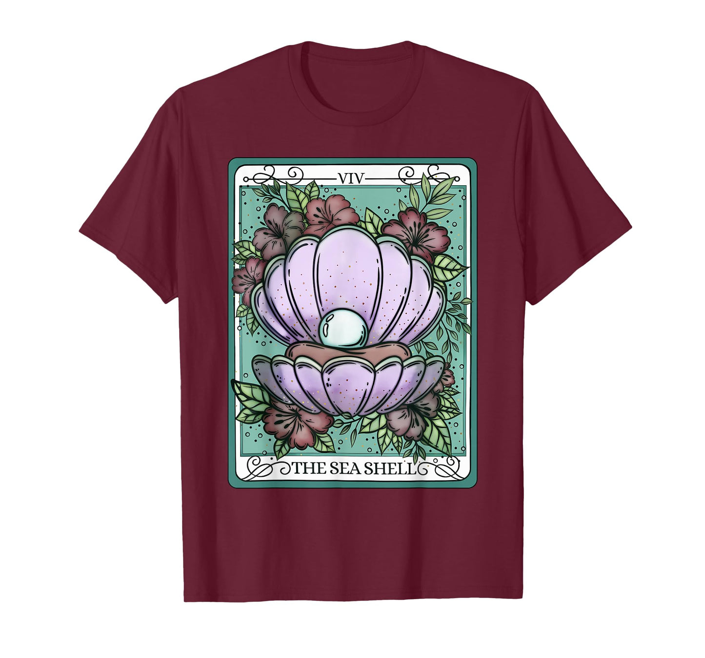 The Sea Shell Tarot Card Ocean Life Beach Women Kids Girls T-Shirt